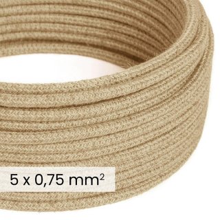 5x0 jute stoffkabel beiges