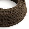 krouceny opletem s melange brown textilnim kabel retro tn04