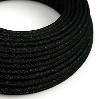 rl04 - czarny kabel polyskujacy jedwabny designowy