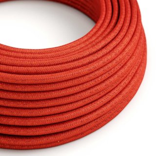 jedwabny rl09 designowy czerwony kabel - polyskujacy