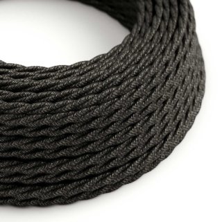 kabel lniany antracytowy tn03 - pleciony