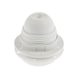 shadeholder z e27 kolnierzem plastikowa do klosza oprawka biały