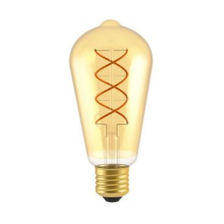 Ściemnialna żarówka vintage E27 Spiral Gold - ST64 | 5W | CRI80