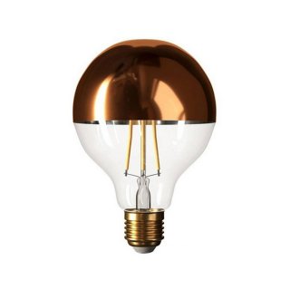 Ściemnialna żarówka lustrzana E27 Dome Copper - G95 | 7W | CRI80