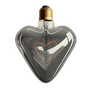 Ściemnialna żarówka dekoratywna serce E27 Heart Smoky - 5W | CRI80