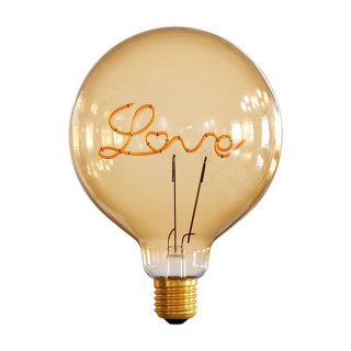 Ściemnialna żarówka E27 LOVE Deco Down Gold - G125 | 5W | CRI80