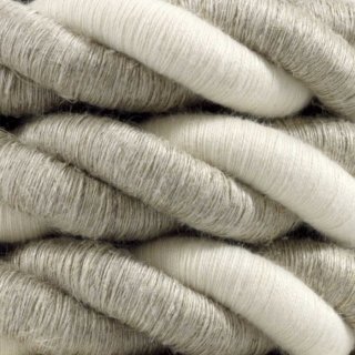 sznur - z 24cotlin szary lniano-bawelniany kablem 2xl bialy
