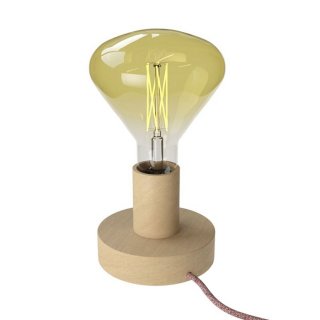 Drewniana lampa stołowa E27 Posaluce Wood S