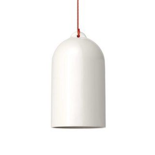 wiszaca ceramiczna campana xl lampa e27 biały błyszczący