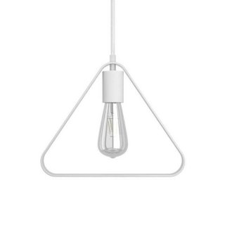stylowa lampa na apex e27 kablu dued biały