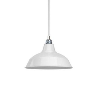 Lampa metalowa E27 Bistrot z emaliowanym abażurem