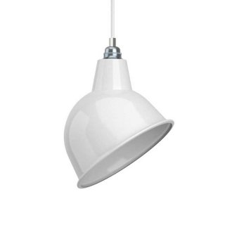 metalowa z e27 lampa emaliowanym abazurem broadway biały
