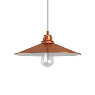 z industrialna emaliowanym abazurem lampa e27 swing miedź - RC01