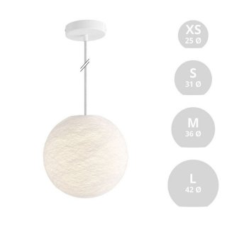 Lampa kula E27 Sphere z poliestrowym abażurem