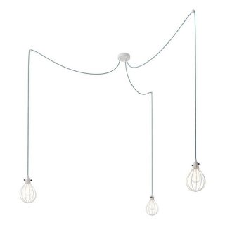 abazurami trzema pajak sufitowa z lampa drucianymi spider biały