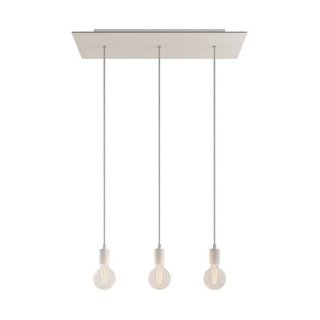 rose-one e27 z 3x wiszaca nad stol podsufitka lampa xxl biały matowy Dibond