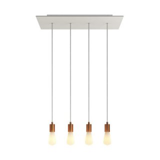 nad wiszaca lampa rose-one xxl e27 podsufitka z 4x stol biały matowy Dibond