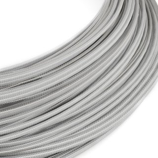 kabel polysku niskonapieciowy rm02 o materialowy jedwabny srebrny - wysokim
