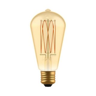 e27 bursztynowa edison - sciemnialna cage zarowka st64 7w filament