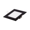 led sqots 6w 120x120mm zapustny kelviny ctvercovy stmivatelny teplota barevna kolor 3000 k panel czarny