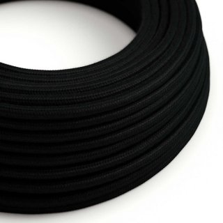 Látkový kábel čierny RM04 - hodvábny