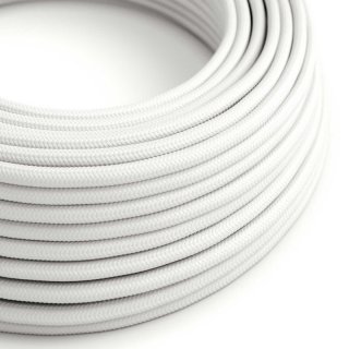 Látkový kábel biely RM01 - hodvábny