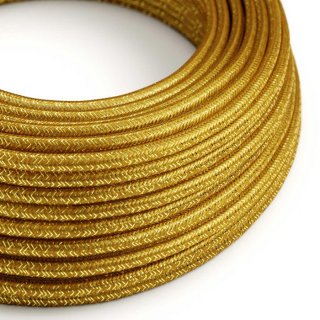Dizajnový kábel "zlatá s trblietavým efektom" RL05 - hodvábny