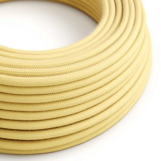 Textilný kábel "svetlo žltá" RC10 - bavlnený