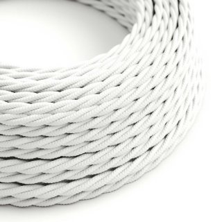 Špirálový kábel biely TM01 - hodvábny