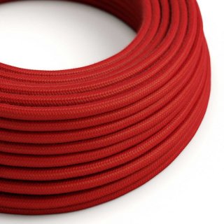 Textilný kábel "ohnivo červená" RC35 - bavlnený