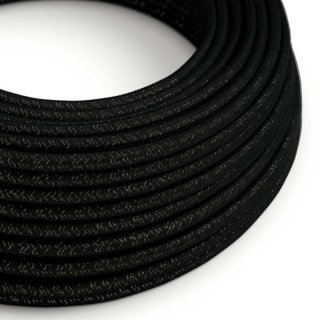 Dizajnový kábel "čierna s trblietavým efektom" RL04 - hodvábny