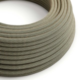 kabel so antracitova cik cak rd74 anovy s vzorom opleteny bavlnou -