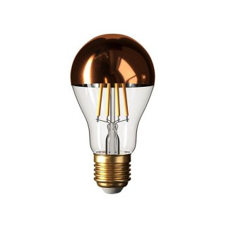 Stmievateľná žiarovka so zrkadlovým vrchom E27 Dome Copper - A60 | 7W | CRI80