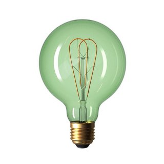 Vintage LED žiarovka E27 G95 smaragdová Curved Double Loop 5W - stmievateľná