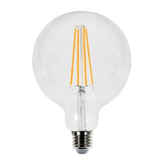 LED žiarovka filament E27 G125 8W s krátkym vláknom