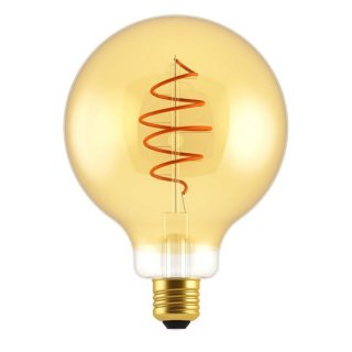 LED žiarovka retro E27 G125 Golden so špirálovým vláknom 4,9W - stmievateľná