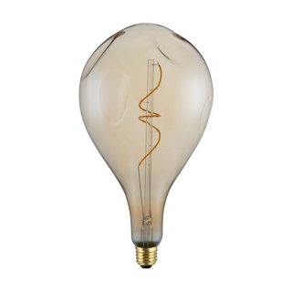 Luxusná LED žiarovka E27 A165 jantárová Bumped Pear - stmievateľná