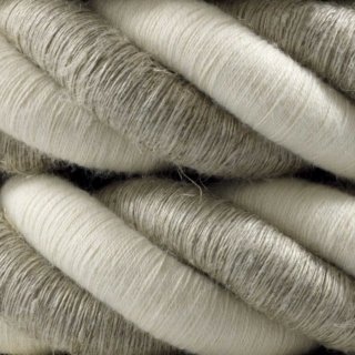 Ľanový kábel s bavlnou 3XL "sivá + biela" 30COTLIN v tvare lana