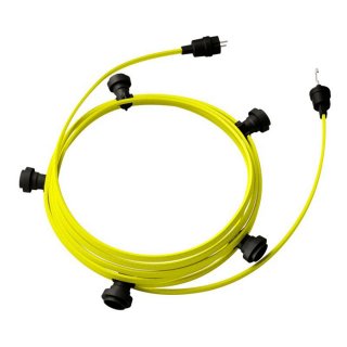 zostavena retaz 7 e27 svetelna Fluo žltá CF10