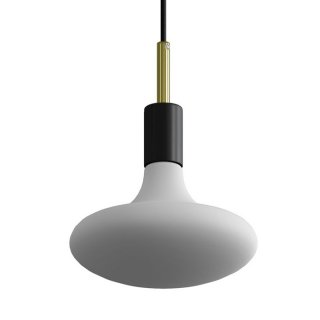 kablom e27 na ziarovku metal objimka a s elegant rozetou čierna - mosadz