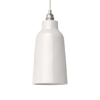 materia bottiglia luster e27 keramicky lesklá biela