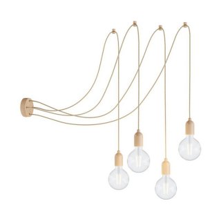 spider objimkami so luster styrmi wood pavuk e27 prírodné drevo
