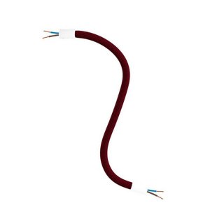Kovový husí krk Creative Flex s kabelem 2x0,75, kovovými koncovkami a hedvábným opletem RM19 - vínový