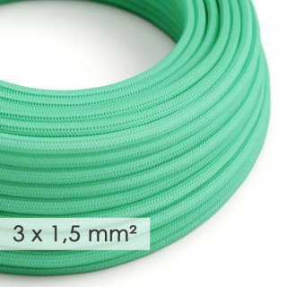 Látkový kábel 3x1,5 "Opal zelený" RH69 - hodvábny