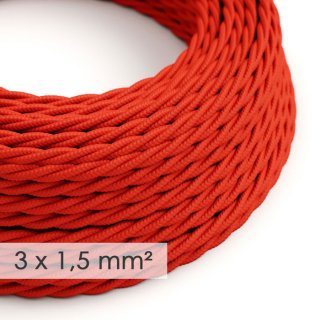 Špirálový kábel 3x1,5 červený TM09 - hodvábny