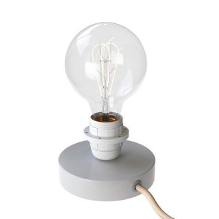 stolna lampa posaluce kovova - metal s pre uchytom tienidlo lesklá biela