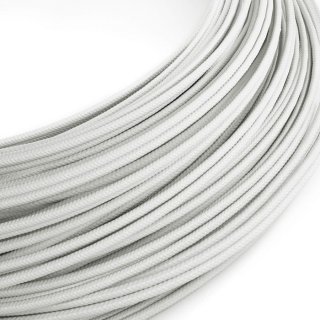 Slaboprúdový látkový kábel biely RM01 - hodvábny