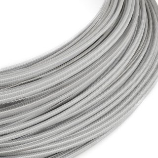 Slaboprúdový látkový kábel "strieborná s vysokým leskom" RM02 - hodvábny