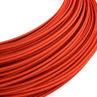 Slaboprúdový látkový kábel červený RM09 - hodvábny
