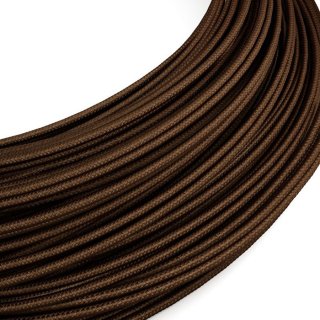 Slaboprúdový látkový kábel hnedý RM13 - hodvábny